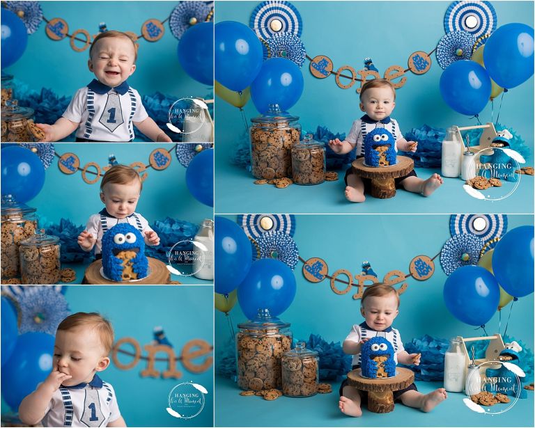 Cookie Monster Cake Smash 